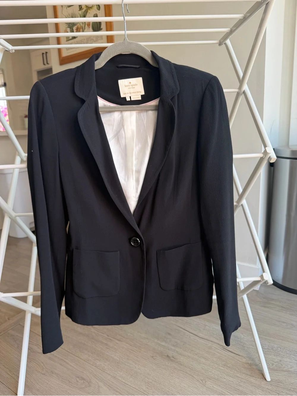 kate spade Black Single-Button Tailored Blazer